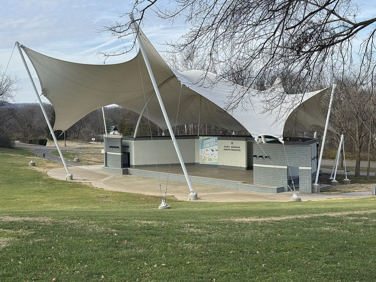 The Eddy Arnold Amphitheater stage in Crockett Park, where Brentwood holds its free summer concerts