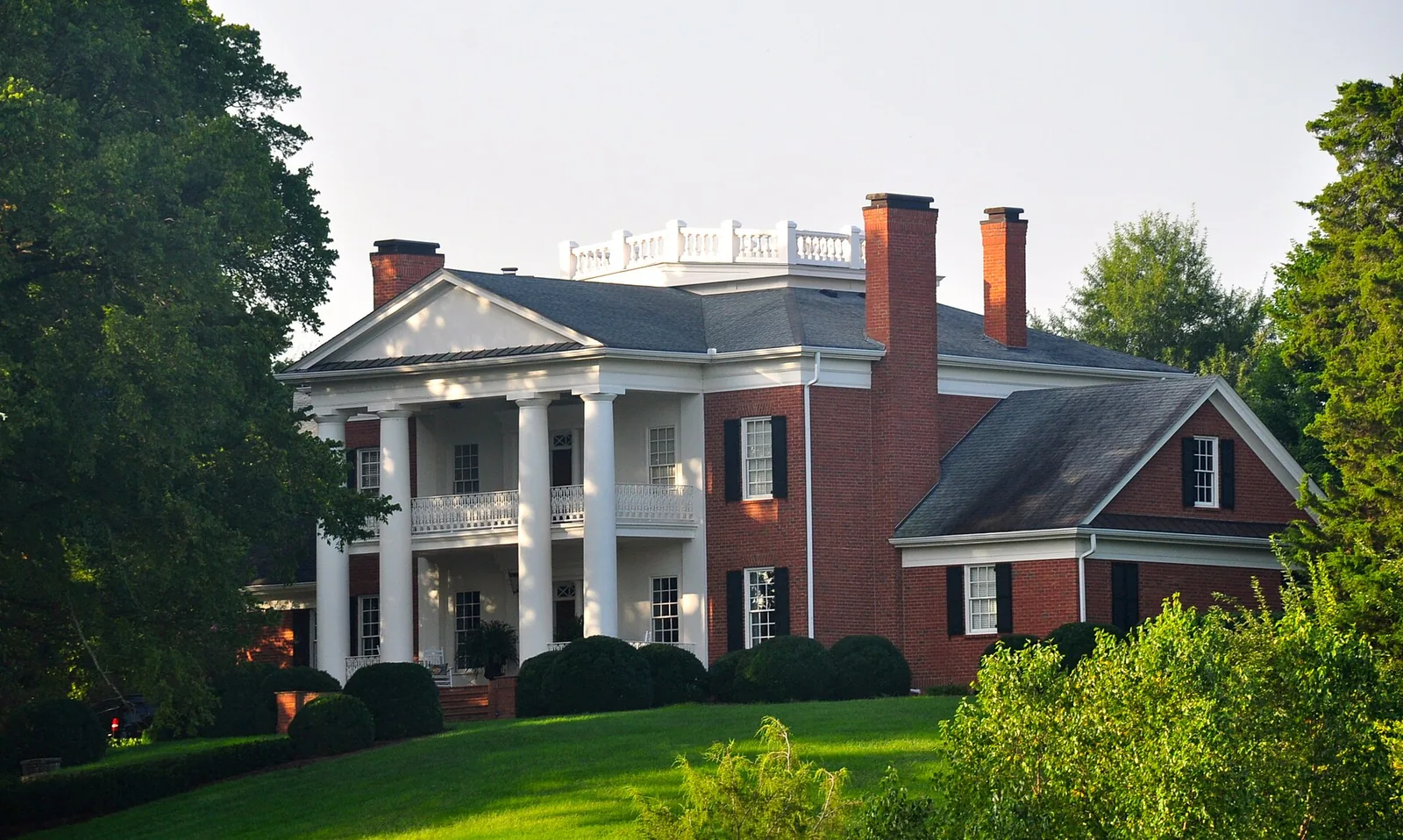 Pleasant Hill, one of the John M. Winstead houses, a brick Greek Revival house with a columned portico near Concord Road east of Edmondson Pike in Brentwood.